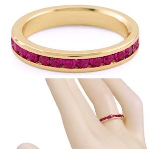 SHASHI Baby Bianca CZ Ring in Pink